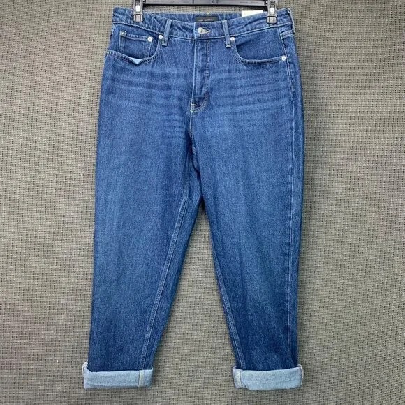 Free Assembly Womens Size 14 Blue Super High Rise Straight Leg Jeans - Picture 1 of 10